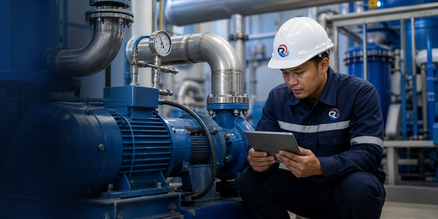Pemeriksaan equipment dan pompa sistem pengolahan air